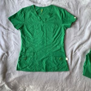 Green scrub top